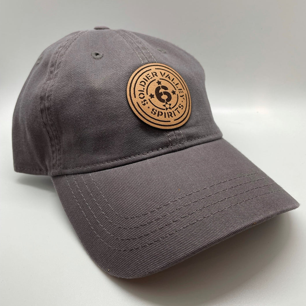Charcoal Soldier Valley Leather Patch Hat